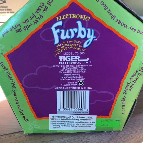 1998 Furby Giraffe NIB (sealed) - Picture 5 of 5